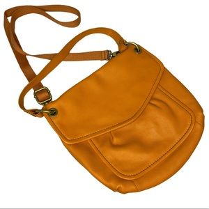 Orange FOSSIL Crossbody Soft Leather Like New!